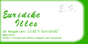 euridike illes business card